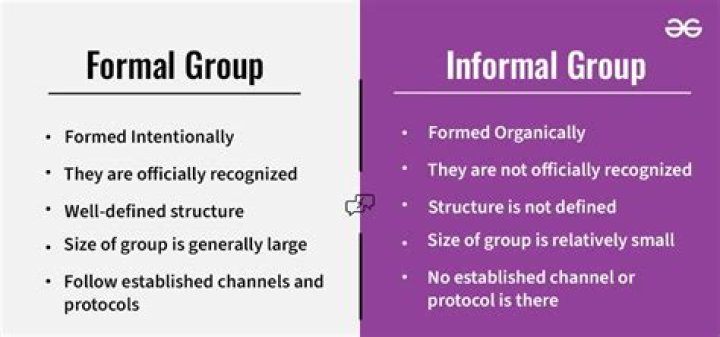 What are the different types of informal groups?