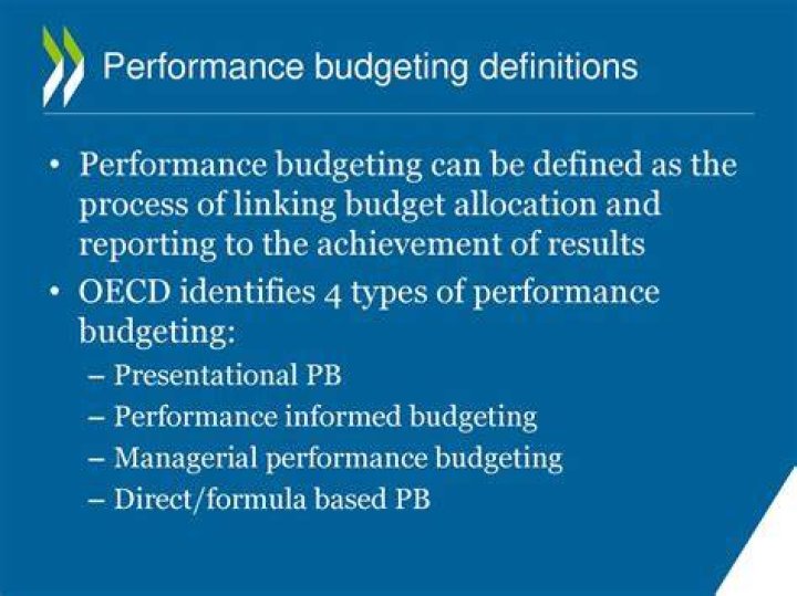 What are the features of performance budgeting?