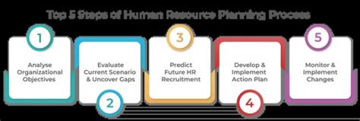 What are the five steps in human resource planning process?