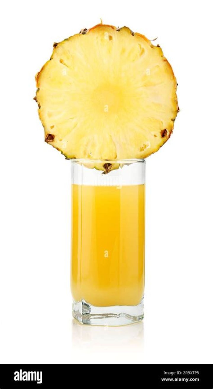 What are the ingredients of a glass of pineapple juice?