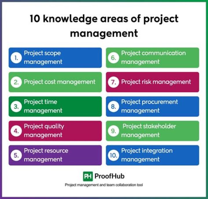 What are the key knowledge areas of project management?