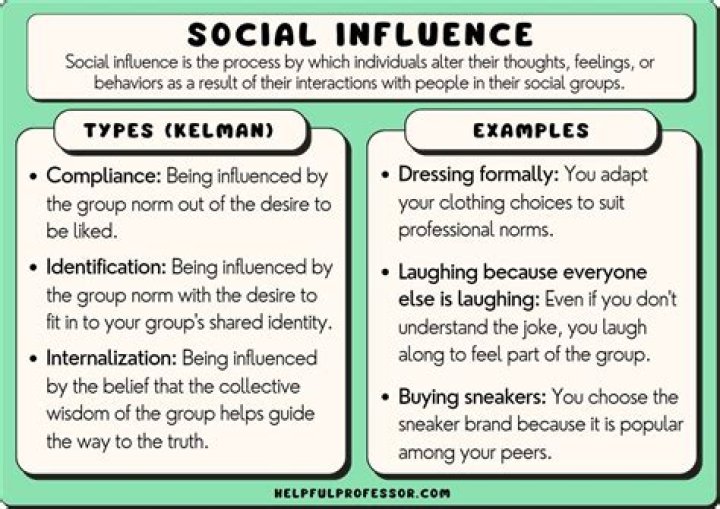 What are the main consequences of social influence?