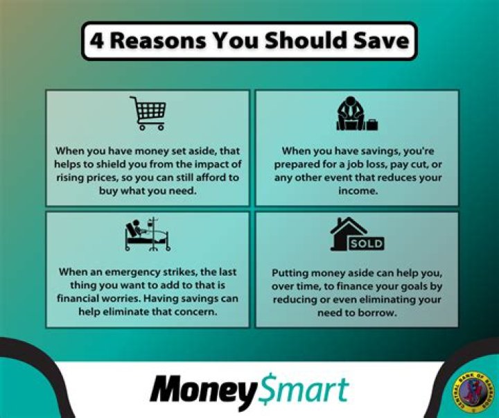 What are the main reasons for saving money?