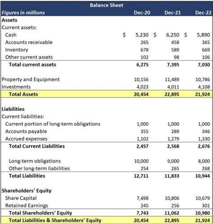 What are the major elements of balance sheet?