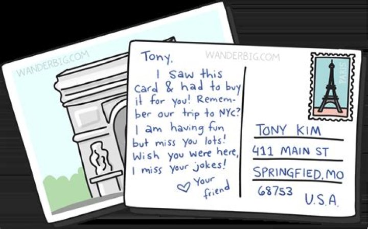 What are the rules for postcards?