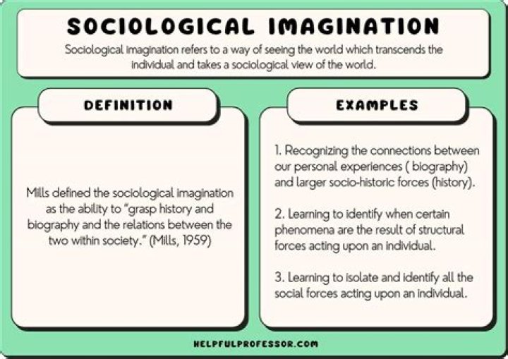 What are the two main components C Wright Mills 1959 argued in the definition of the sociological imagination?