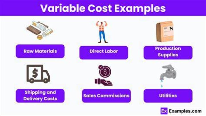 What are three examples of variable costs for firms?