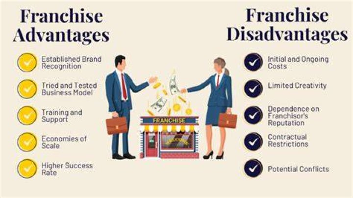 What are two disadvantages of owning a franchise?
