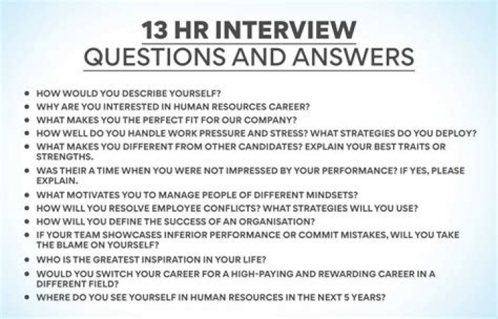 What are typical HR questions?