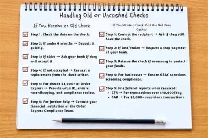 What do you do with old uncashed checks?