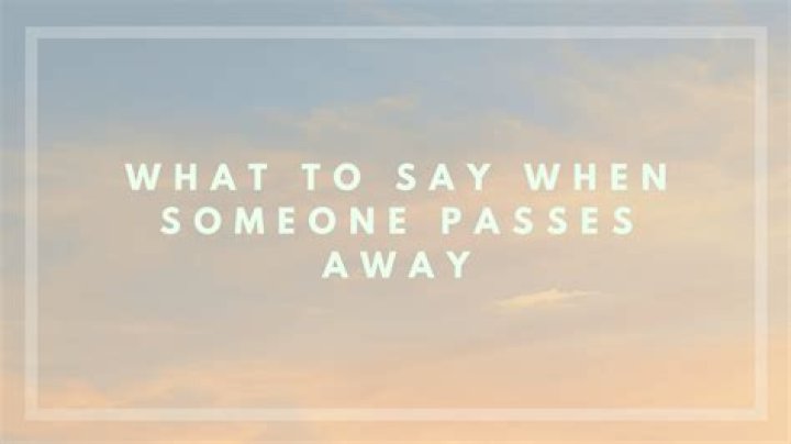 What do you say when your aunt passes away?