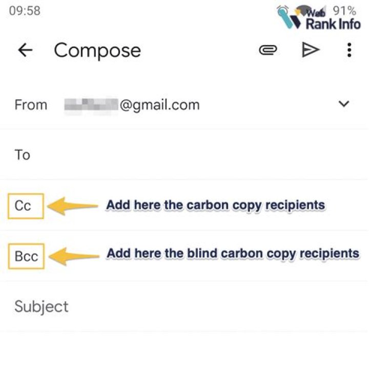 What does CC and BCC mean in Gmail?