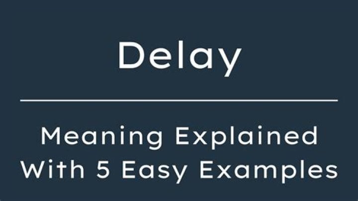 What does delay payment mean?