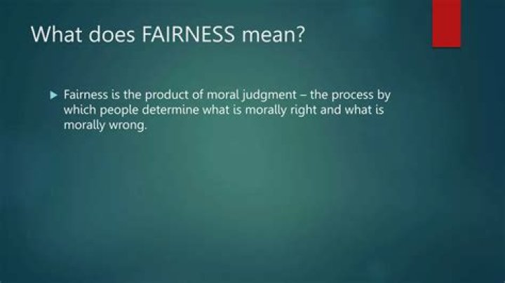 What does fairness mean in accounting?