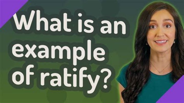 What does ratify mean example?