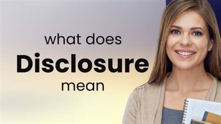 What does the full disclosure mean?