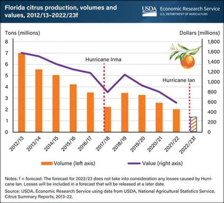 What economic impact does the citrus industry have on the state of Florida?