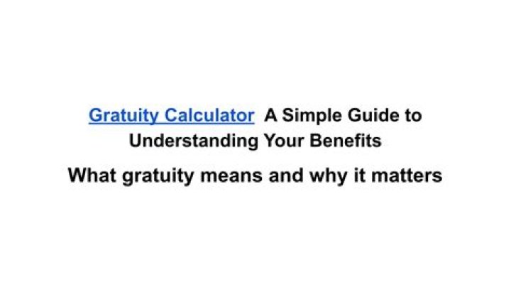 What gratuity means?