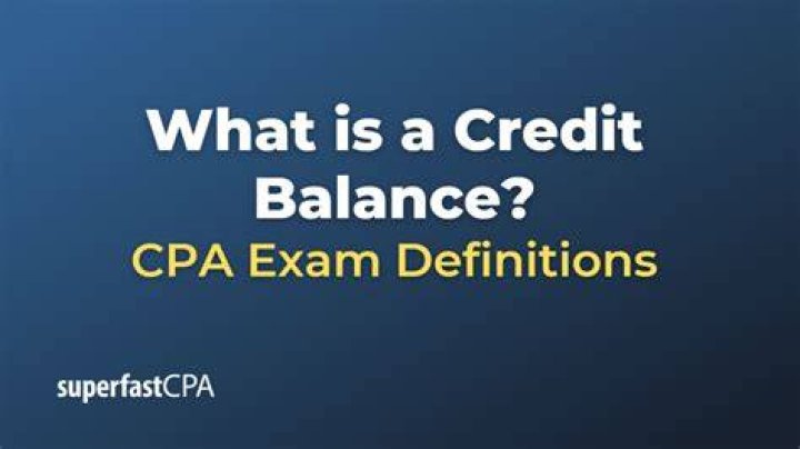 What has a credit balance?