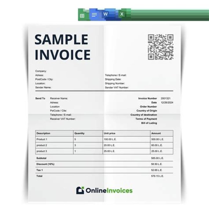 What information is found on an invoice?