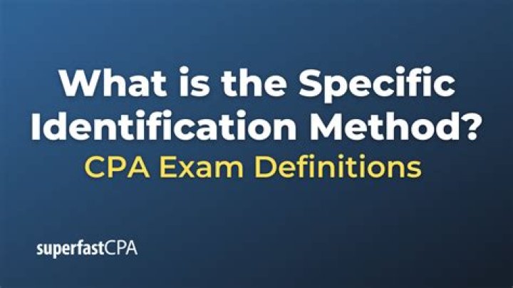 What is an example of specific identification method?