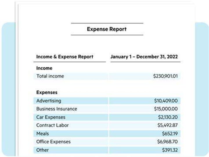 What is an expense statement quizlet?
