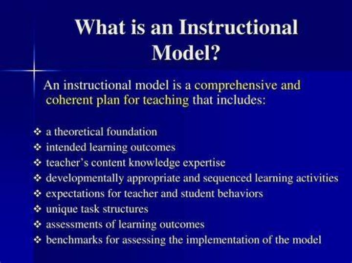 What is an instructional model?