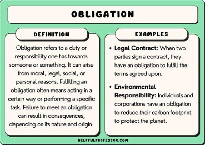 What is an obligation according to the law?