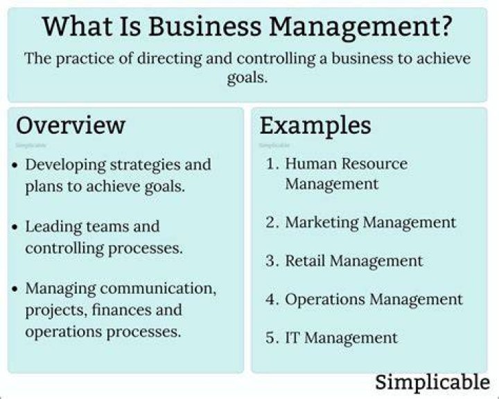 What is business management simple words?