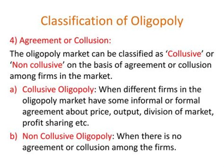 What is collusive oligopoly?