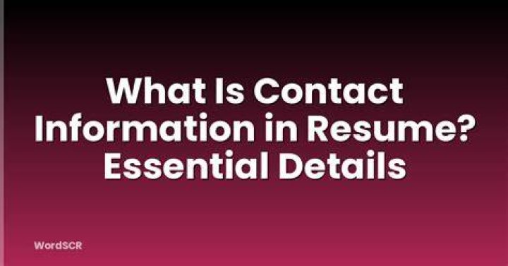 What is contact information?