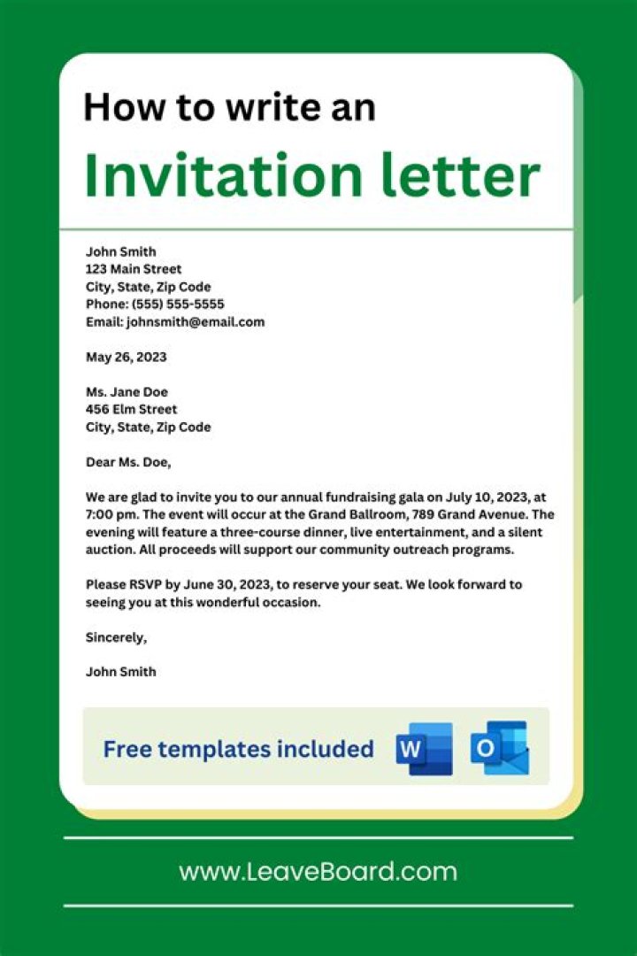 What is definition of invitation letter?