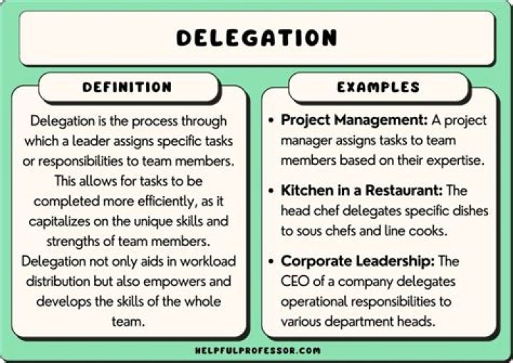 What is Delegation in organizational structure?