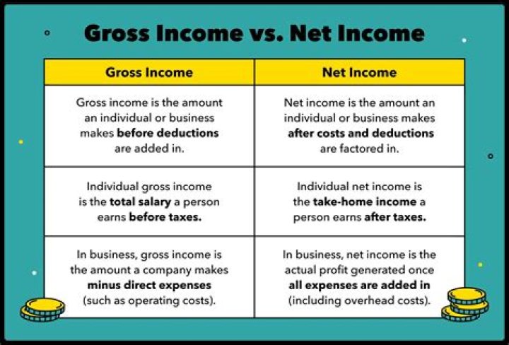 What is difference between gross income and net income?
