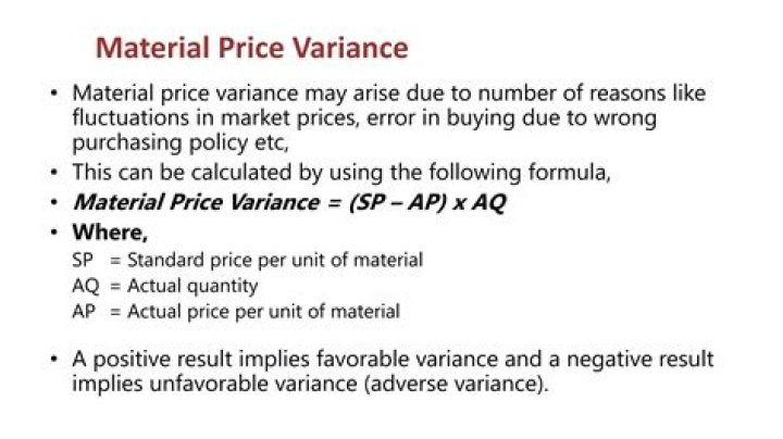 What is favorable material price variance?
