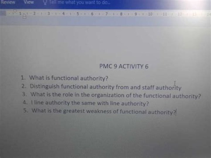 What is functional authority?