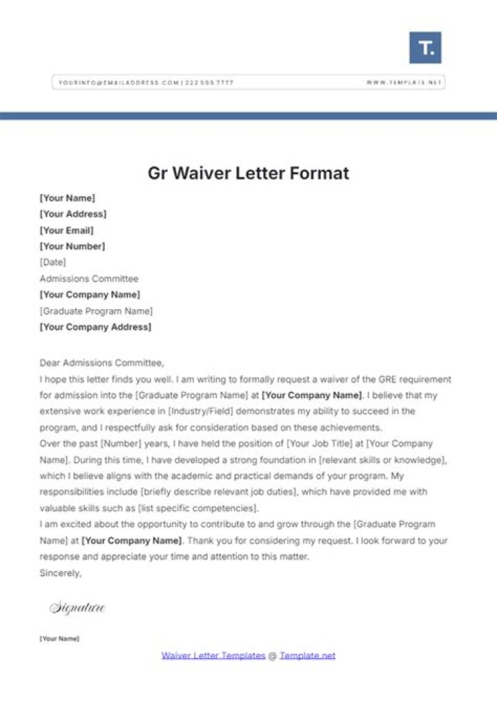 What is GR waiver?