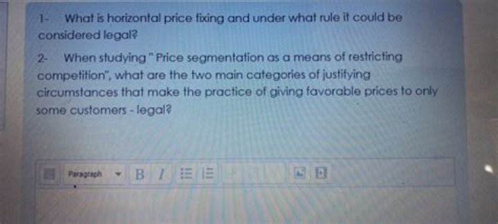 What is horizontal price fixing?
