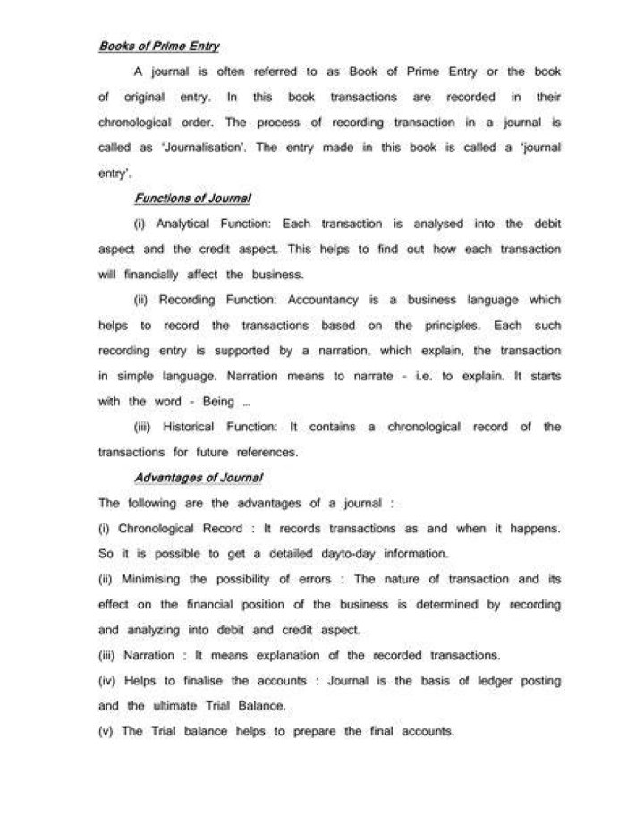 What is journal short note?
