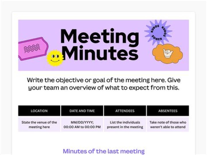 What is meant by minutes of a meeting?
