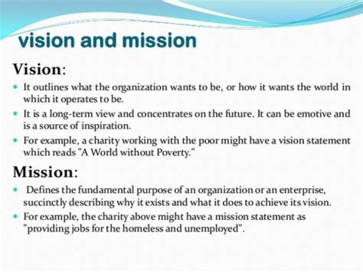 What is mission and vision in business?