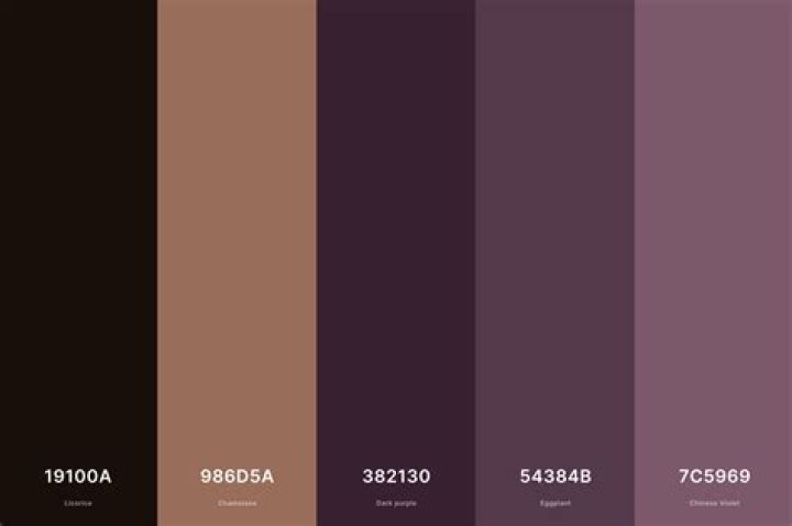 What is the color of purple and brown?