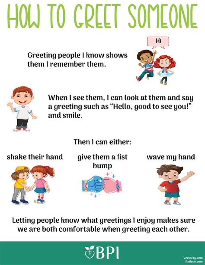 What is the correct way to greet people?