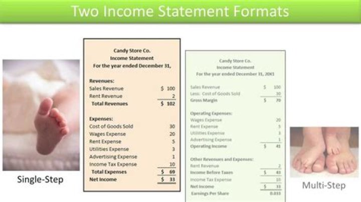 What is the difference between a single step and multistep income statement?