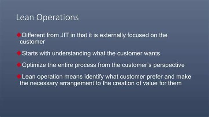 What is the difference between JIT and lean operations?