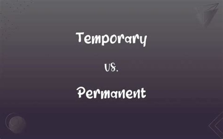 What is the difference between temporary and permanent differences?