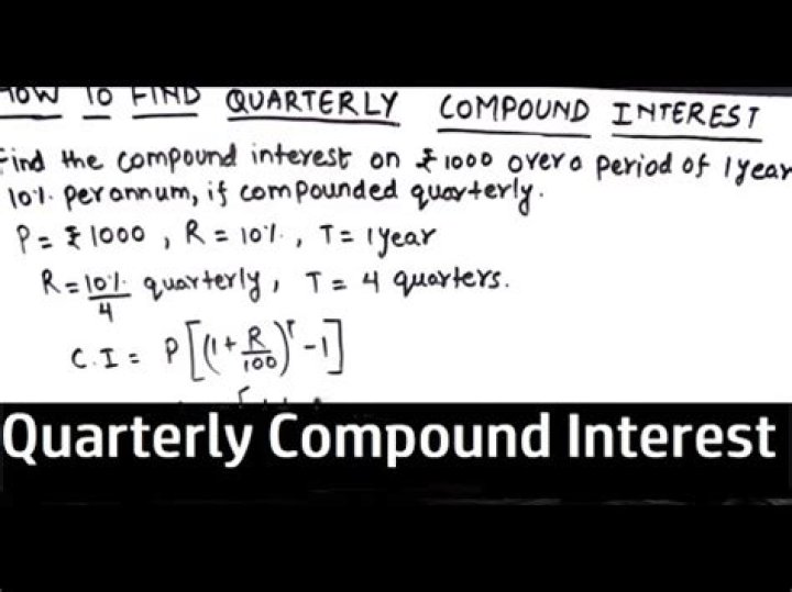 What is the formula for quarterly compound interest?
