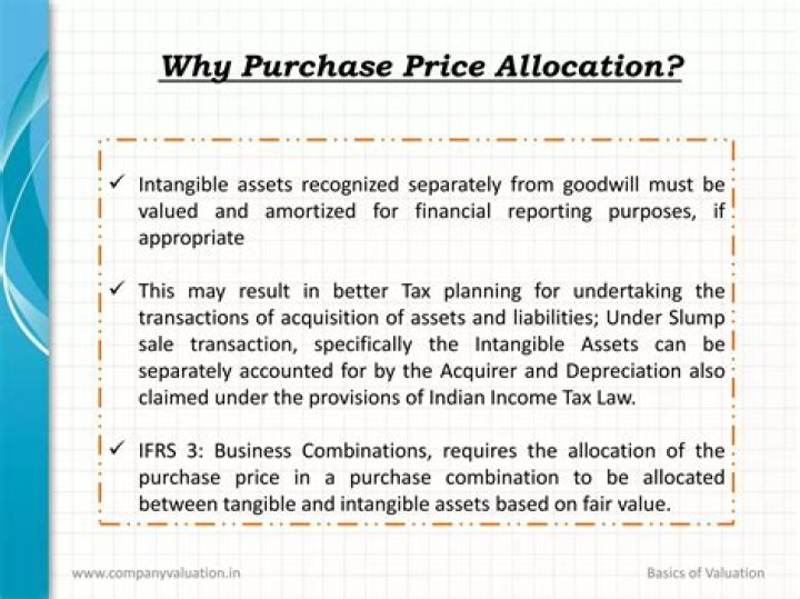 What is the importance of purchase price allocation to business combination?