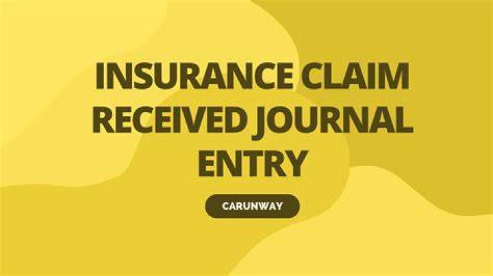 What is the journal entry for insurance claim?