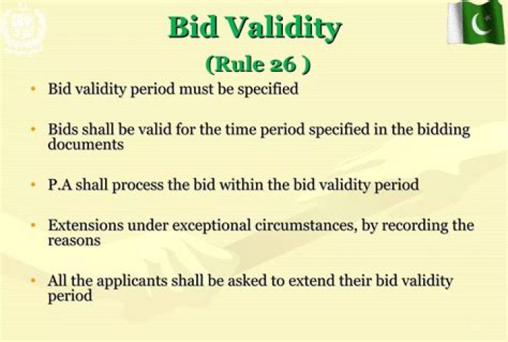 What is the meaning of bid validity period?